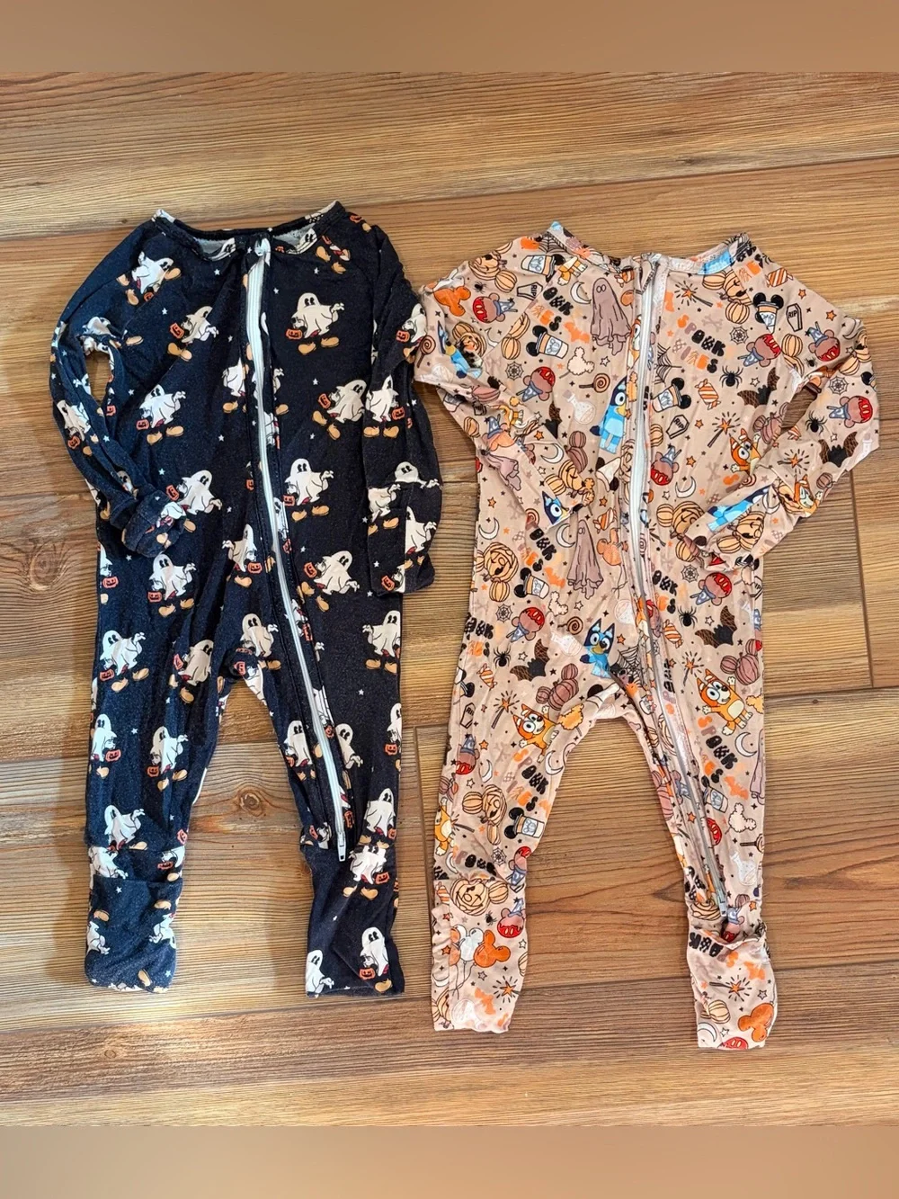 Two Bamboo Halloween Mickey Inspired Zippy Pajamas size 3-6 months Unisex